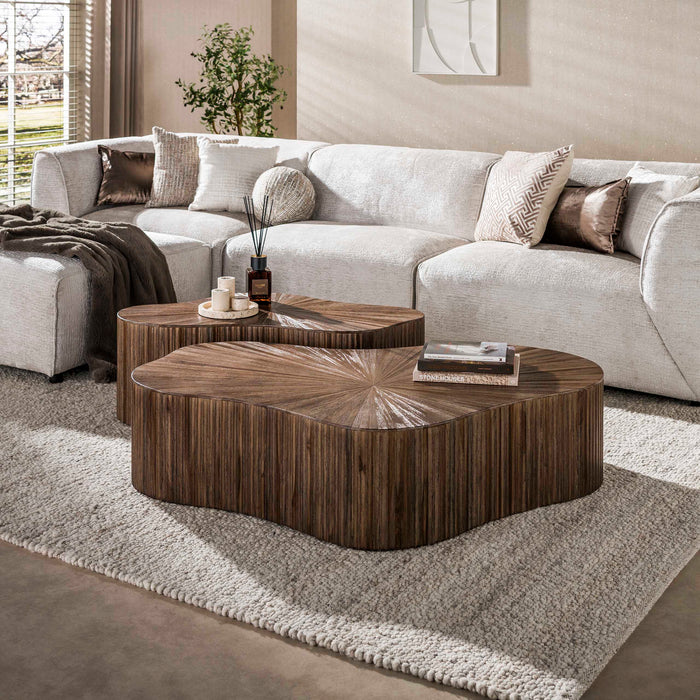 Salontafelset Maya Teak XL | Espresso 105/140cm