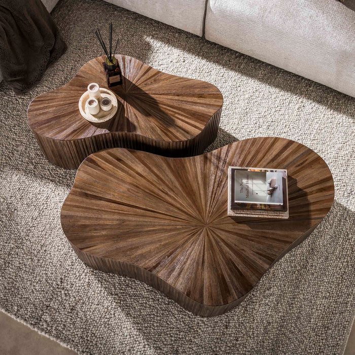 Salontafelset Maya Teak XL | Espresso 105/140cm