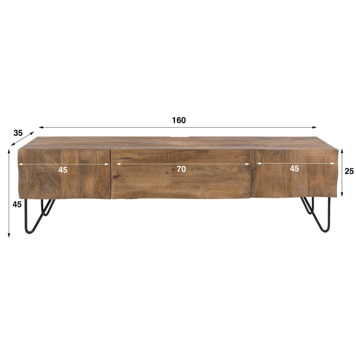 TV-Meubel Ocean | Lichtbruin 160cm ( Zwevend / Staand )