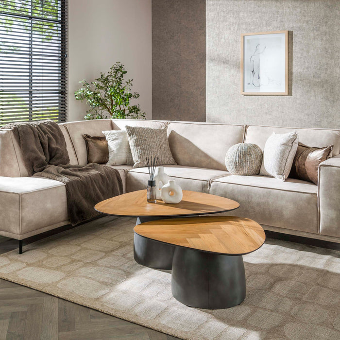 Salontafelset Infinite | Teak 90/75cm