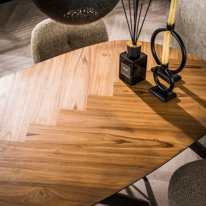 Bartafel Visgraat Teak - 140cm