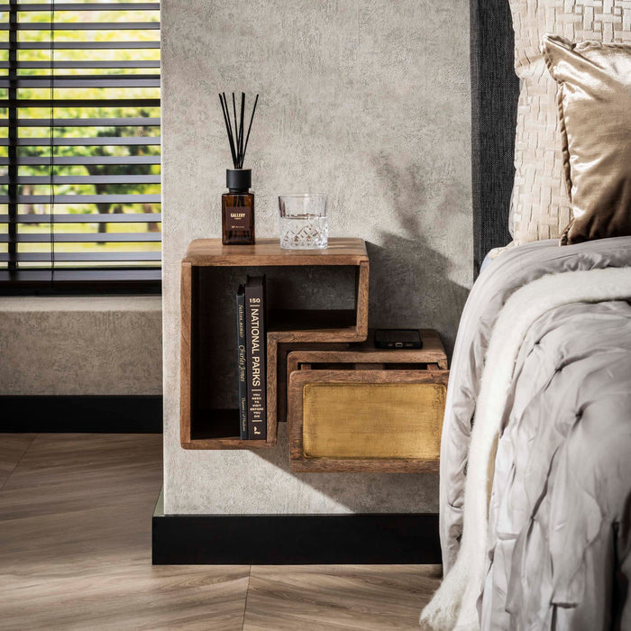 Nachtkastje Brass set/2 | 41cm