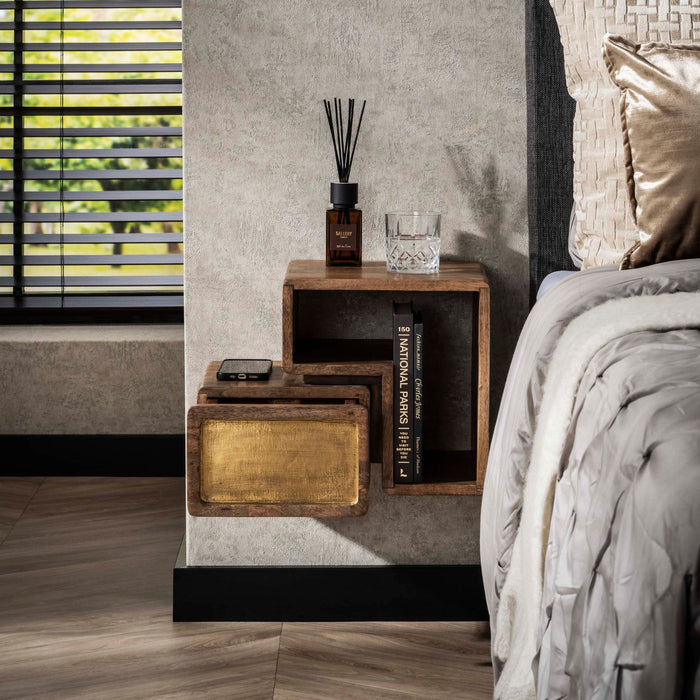 Nachtkastje Brass set/2 | 41cm