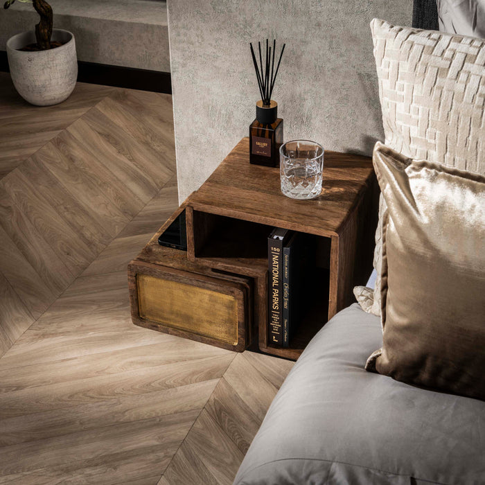 Nachtkastje Brass set/2 | 41cm