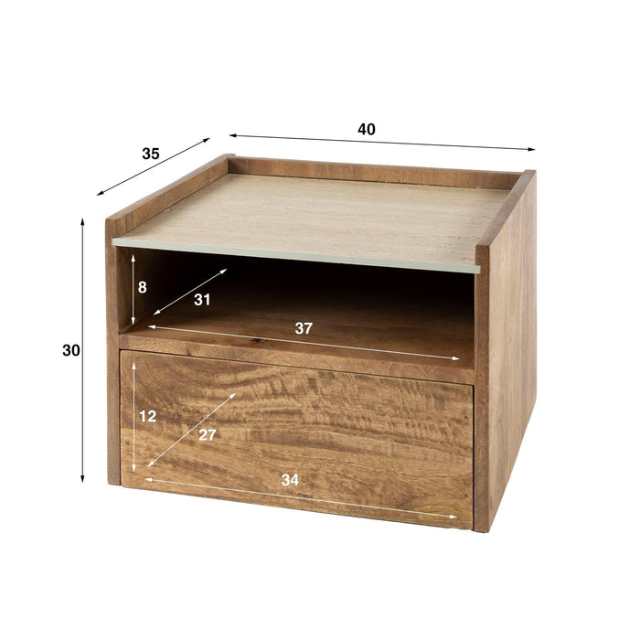 Nachtkastje Nuovo open vak | 40cm