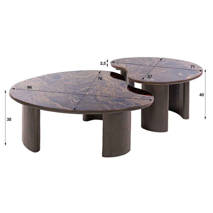 Salontafelset Empera Niervormig Set van 2