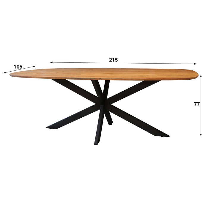 Eettafel Arhus Naturel - 215cm | Deens Ovaal