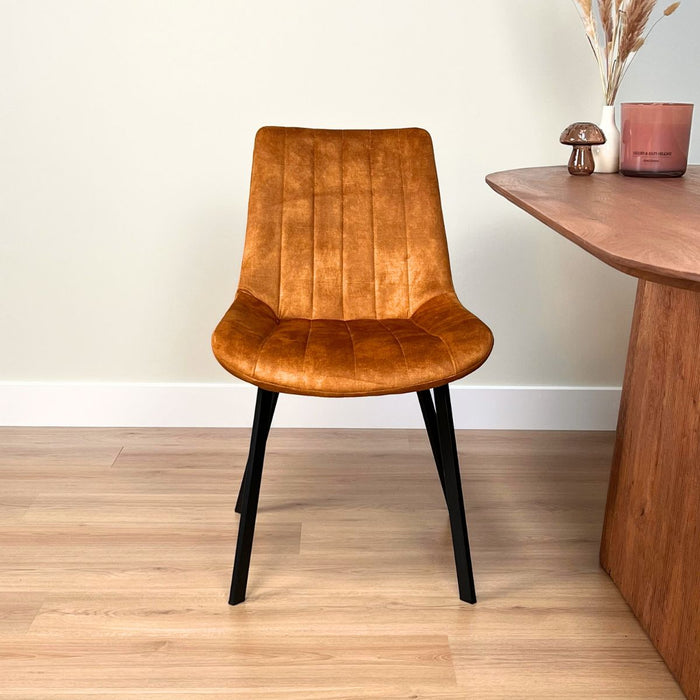 Eetkamerstoel Riva - Velvet Gold