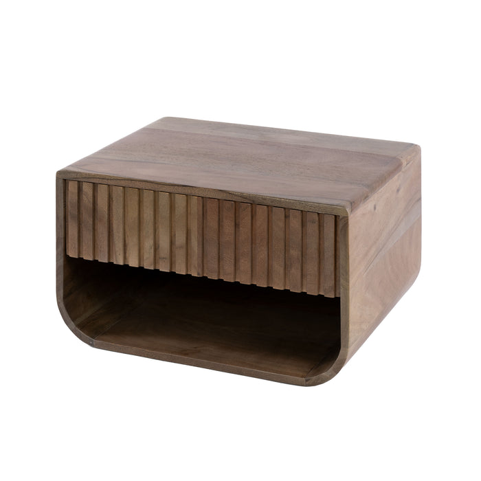 Nachtkastje Carve Rounded Zwevend | Bruin