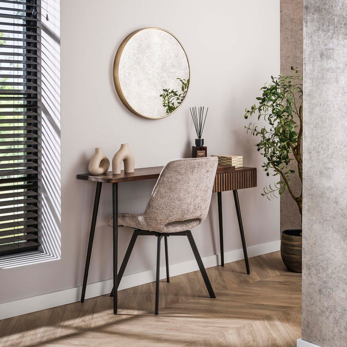 Hal-/kaptafel Carve | Donkerbruin 120cm