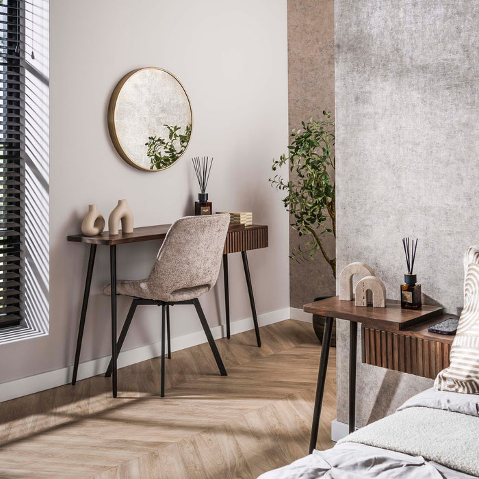 Hal-/kaptafel Carve | Donkerbruin 120cm