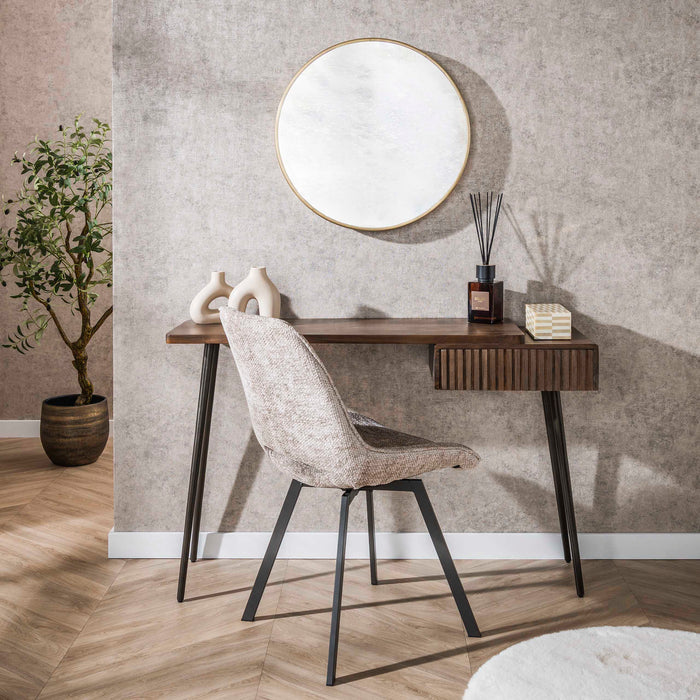 Hal-/kaptafel Carve | Donkerbruin 120cm