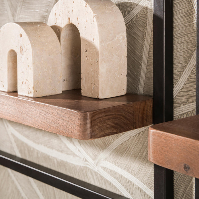 Wandschap Carve Set van 5 | Bruin