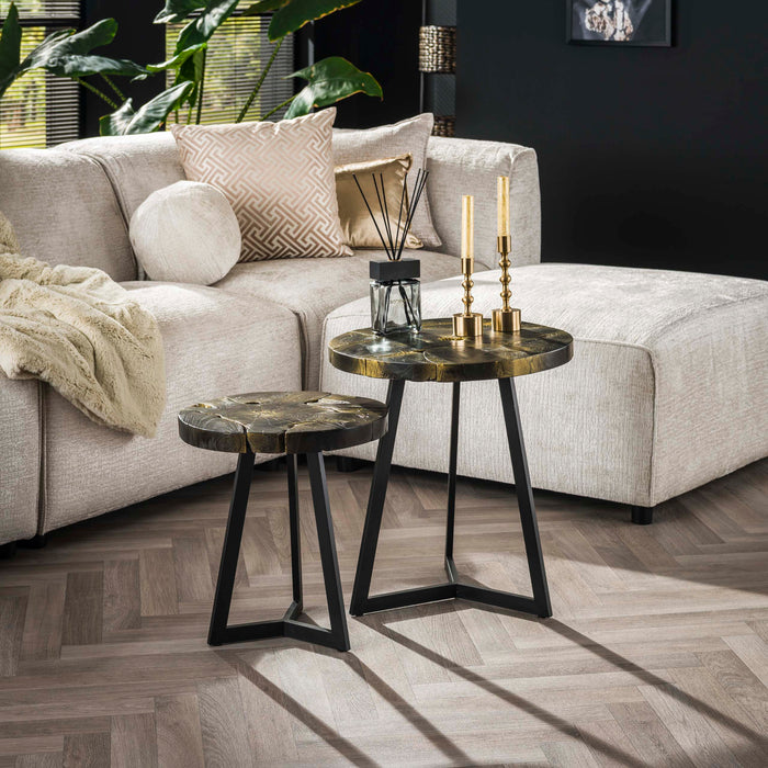 Salontafelset Black&Gold | 50/41cm