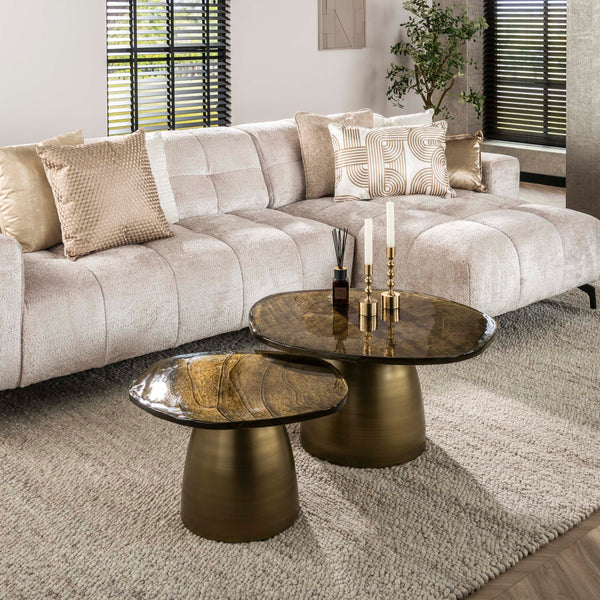 Salontafelset Eclipse | Antiek Goud 80/60cm