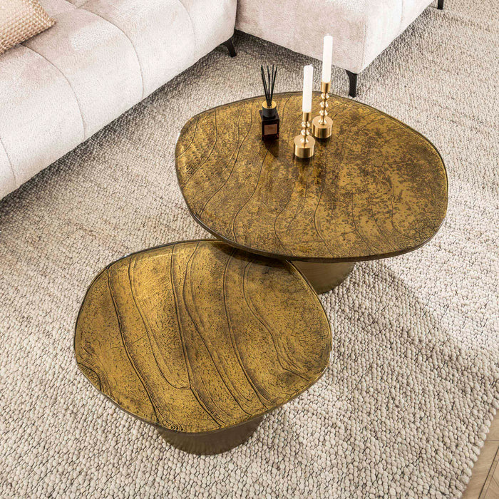 Salontafelset Eclipse | Antiek Goud 80/60cm