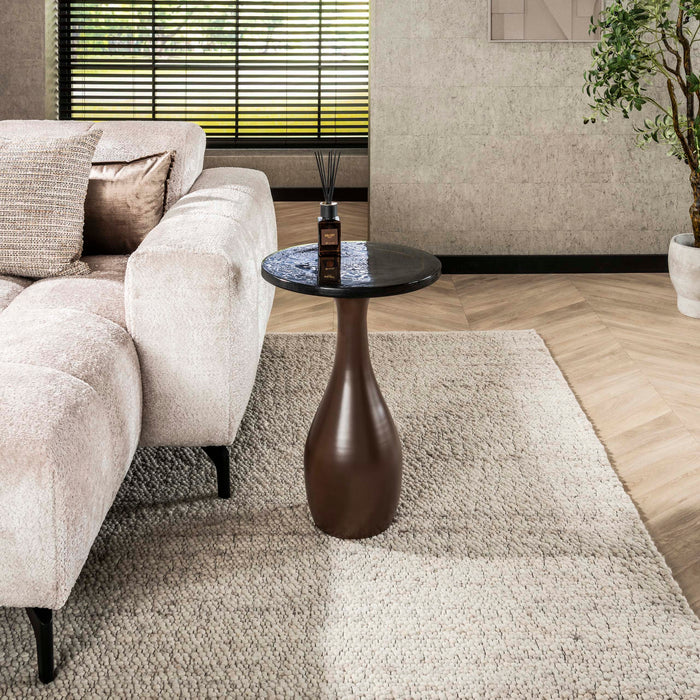 Bijzettafel Eclipse Drop | Antiek Koper Ø40cm