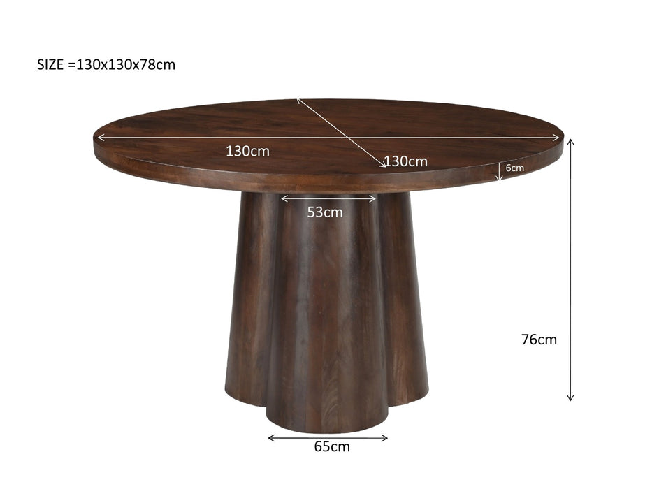 Eettafel Brix Clubs | Bruin 130cm