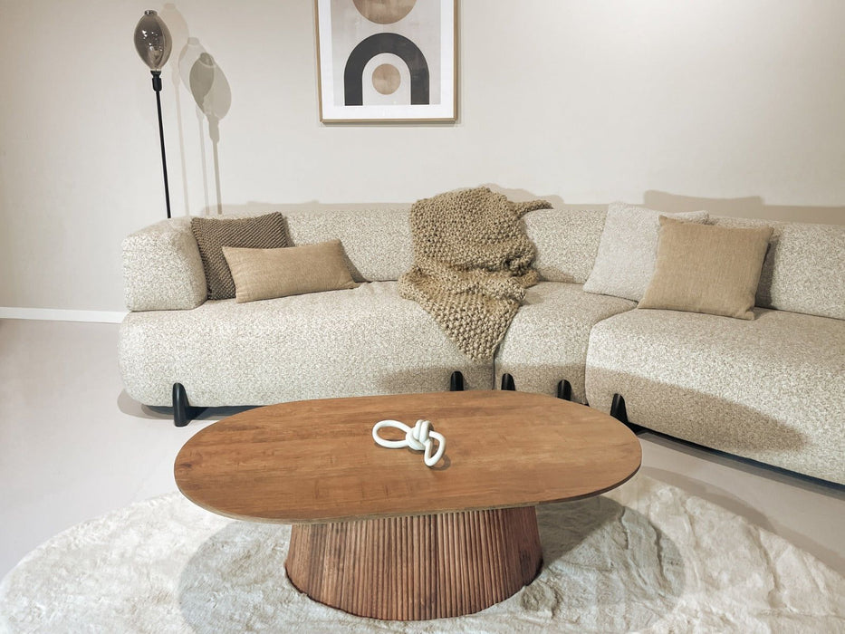 Salontafel Salvator | Lichtbruin 120cm Ovaal