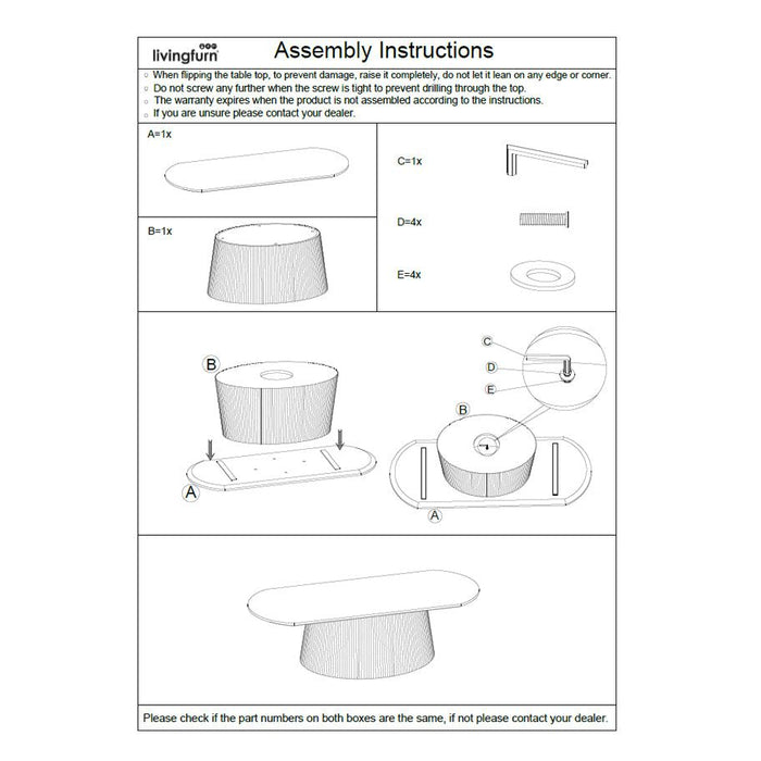 Salontafel Salvator | Lichtbruin 120cm Ovaal