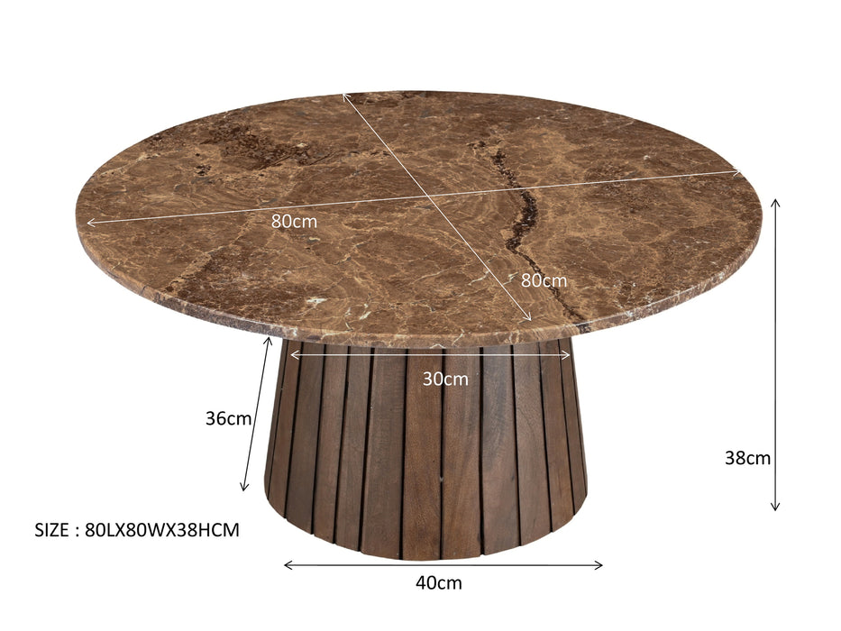 Salontafel Emperador | Bruin 80cm