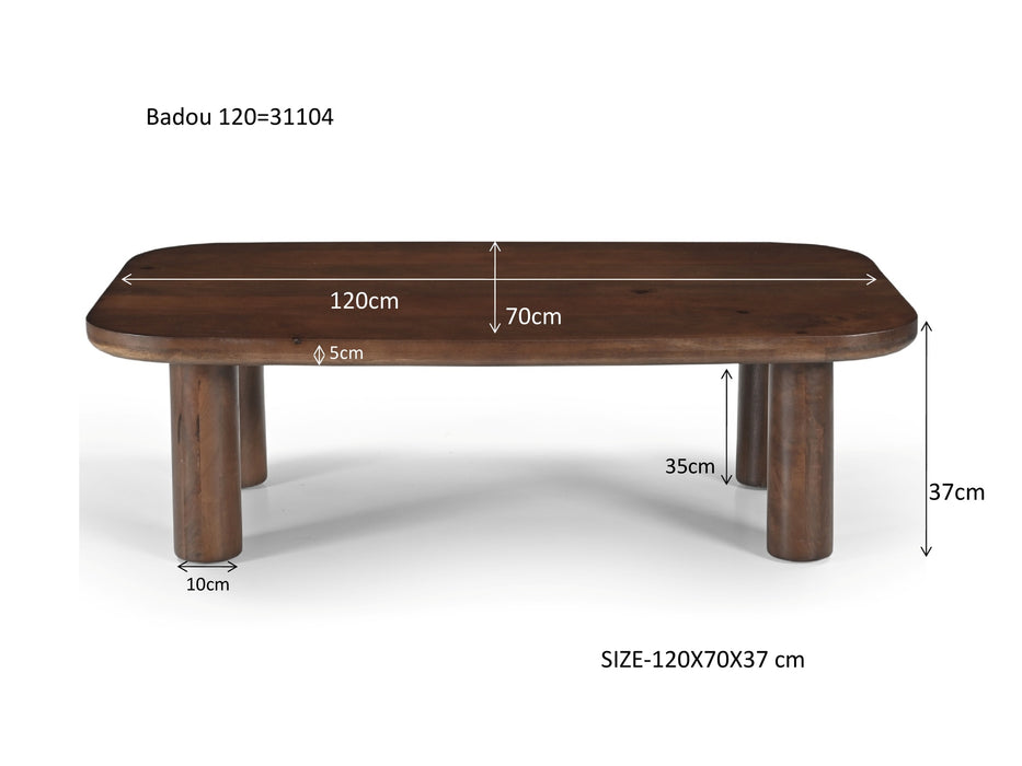 Salontafel Badou | Bruin 120cm