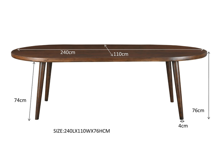 Eetkamertafel Beaunan | Bruin 240cm