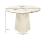 Eetkamertafel Clubs Sandy | Crème wit 130cm