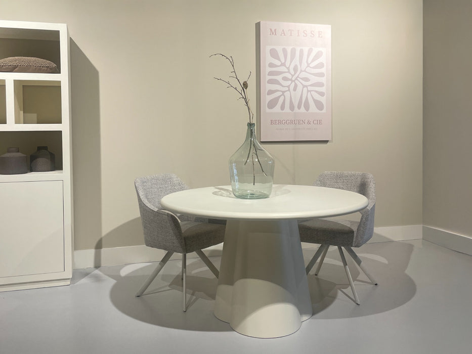 Eetkamertafel Clubs Sandy | Crème wit 130cm