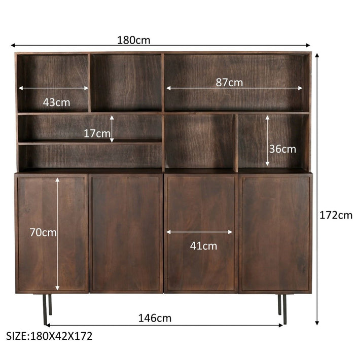 Wandkast Elan | Brown 180cm