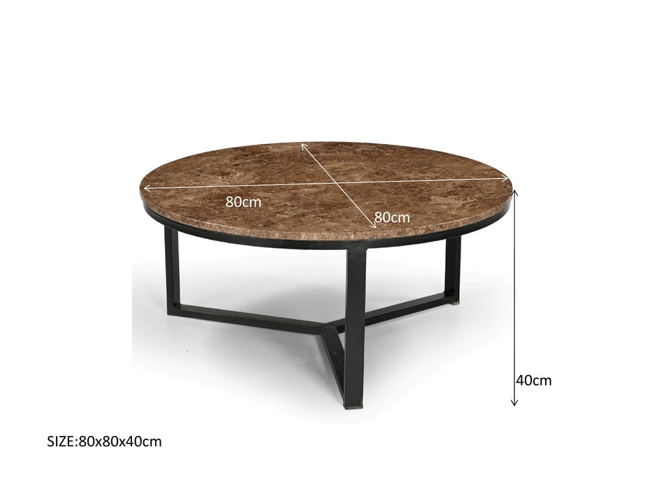 Salontafel Senna Emperador | Bruin 80cm