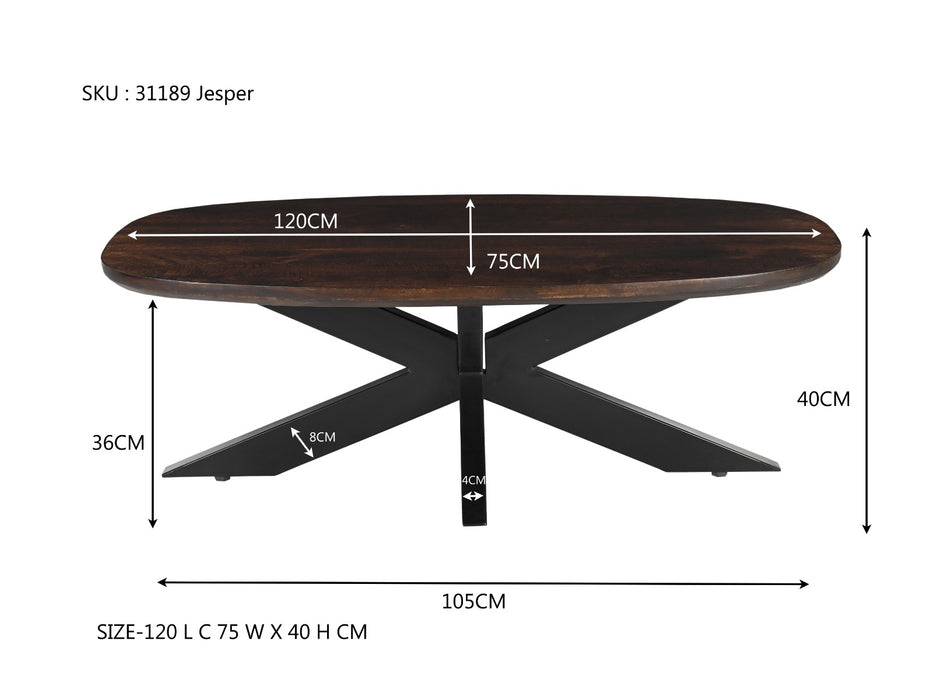 Salontafel Jesper | Bruin 120cm