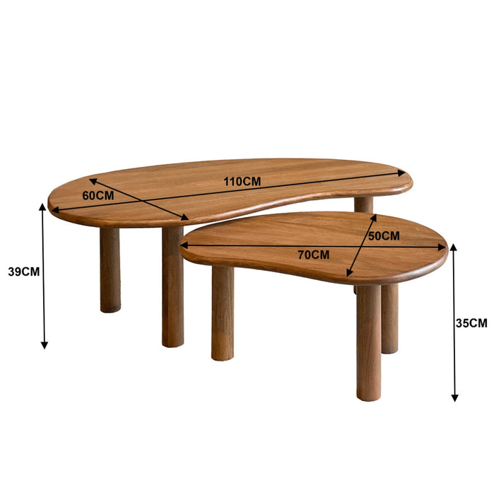 Salontafel set Nubi | Bruin