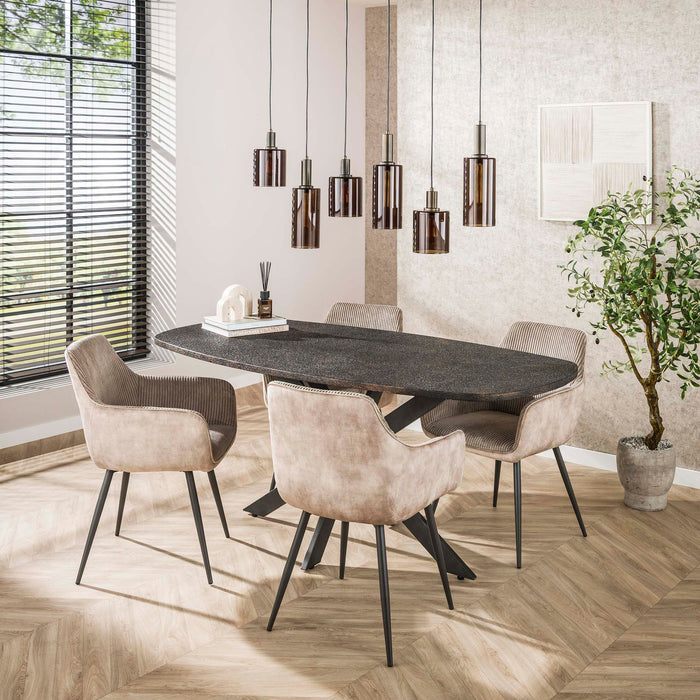 Eettafel Metallic - 180cm | Deens Ovaal