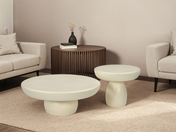 Salontafel Dune Sandy | Crème wit 80cm