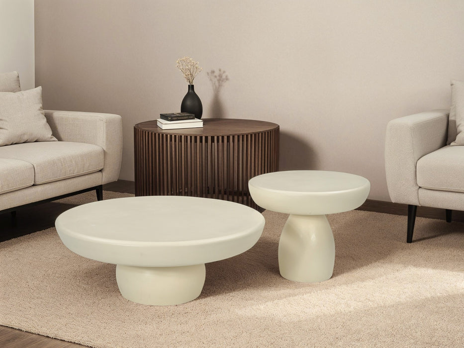 Salontafel Dune Sandy | Crème wit 80cm