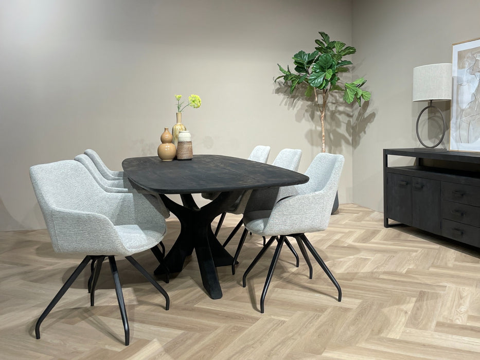 Eettafel Montreaux | Zwart 220cm