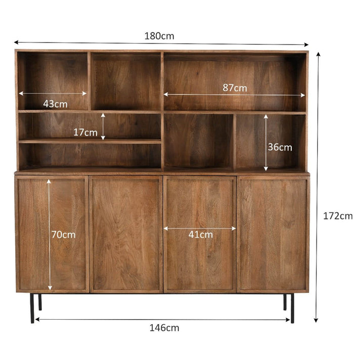 Wandkast Elan | Lichtbruin 180cm