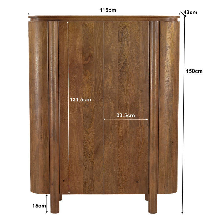 Wandkast Salano | Lichtbruin 150cm