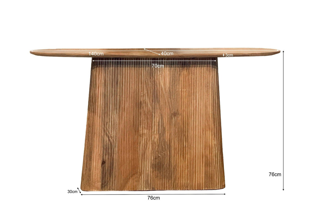 Hal/-kaptafel Salvator | Lichtbruin 140cm