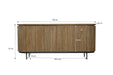 Dressoir Lausanne | Bruin 180cm