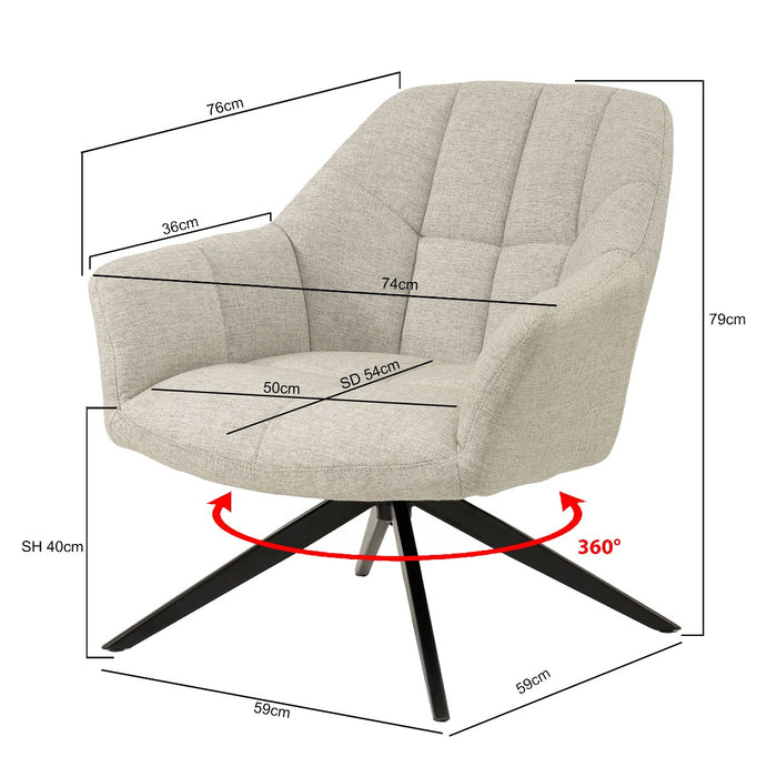 Fauteuil Tom Sand | Beige