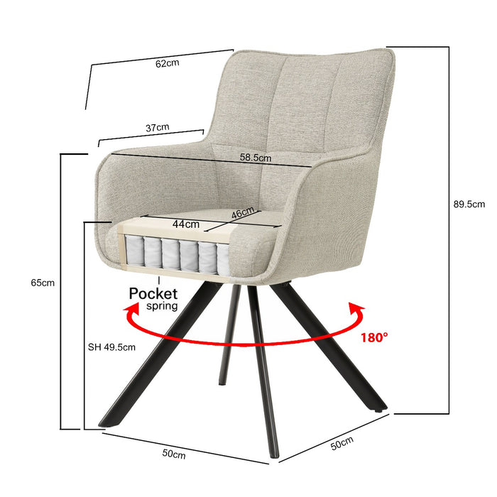 Eetkamerstoel Tori Sand | Beige