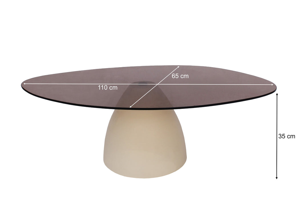 Salontafel Mylon | Crème wit 110cm