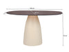 Eetkamertafel Mylon | Crème wit 140cm