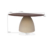 Salontafel Marron | Crème wit 86cm
