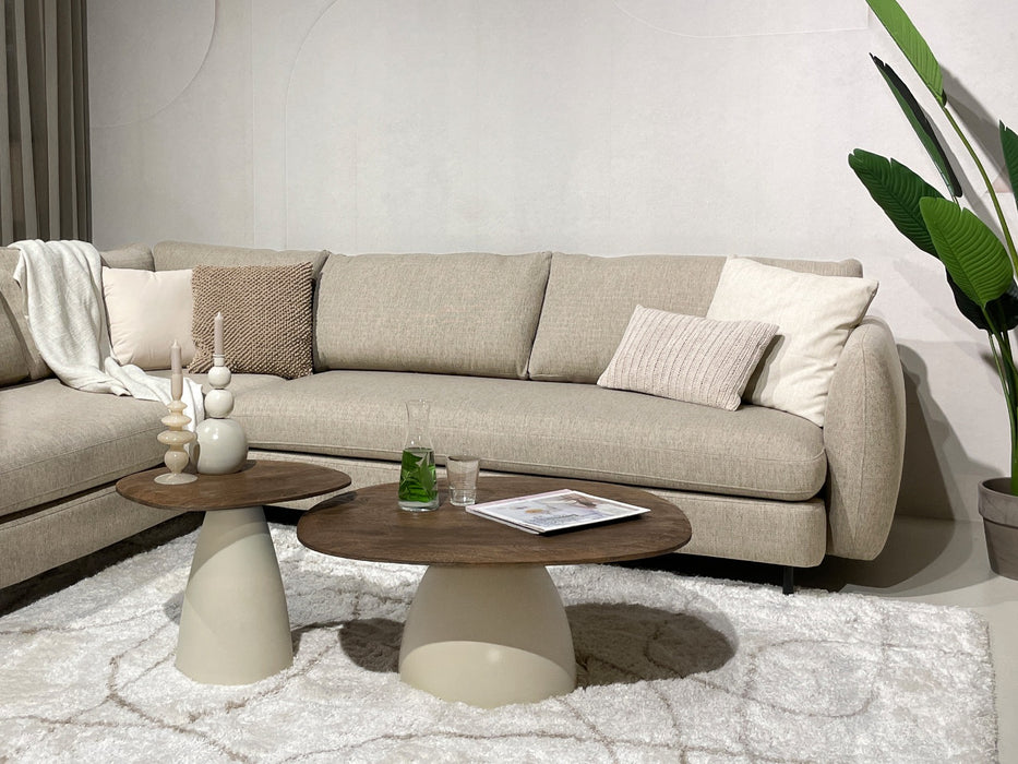 Salontafel Marron | Crème wit 86cm