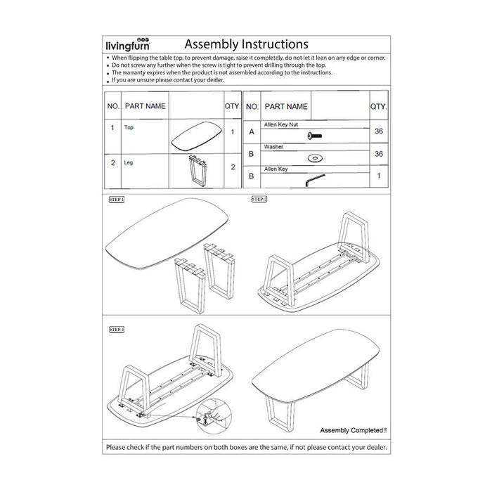 Eettafel Cortez Bruin - 270cm | Ovaal