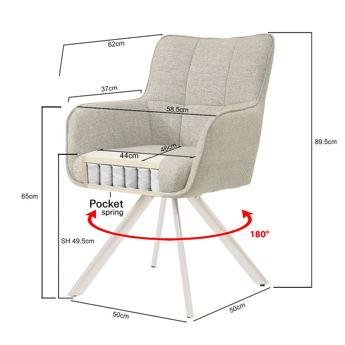 Eetkamerstoel Tori Sand | Beige