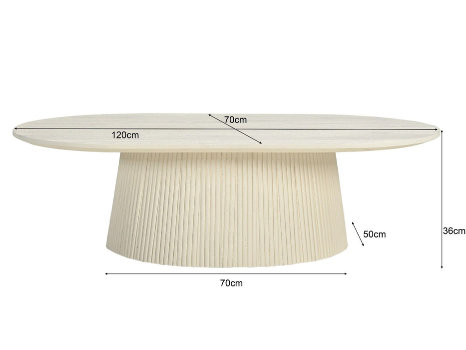 Salontafel Patrice | Crème wit 120cm